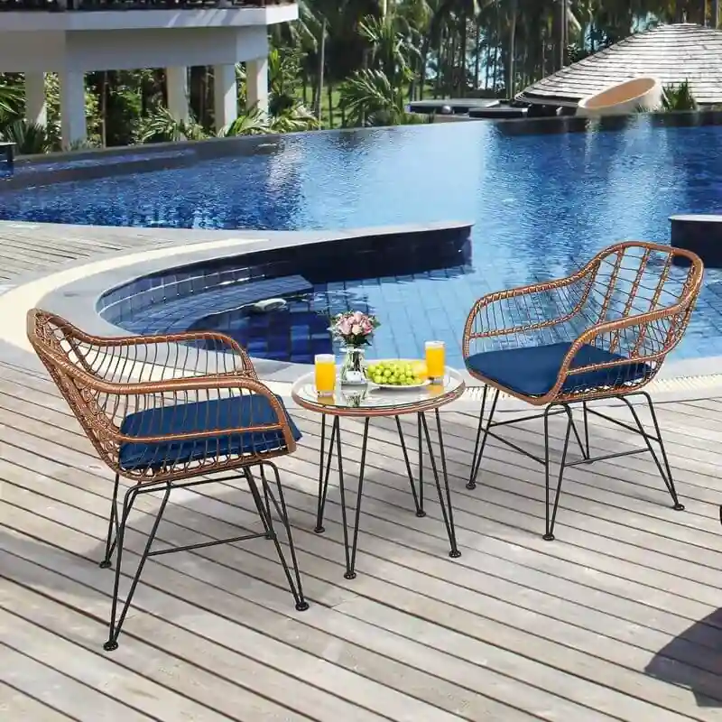 conjunto de muebles de resina PEHD resistentes al sol